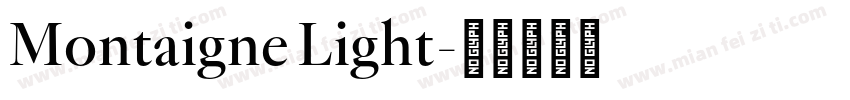 Montaigne Light字体转换